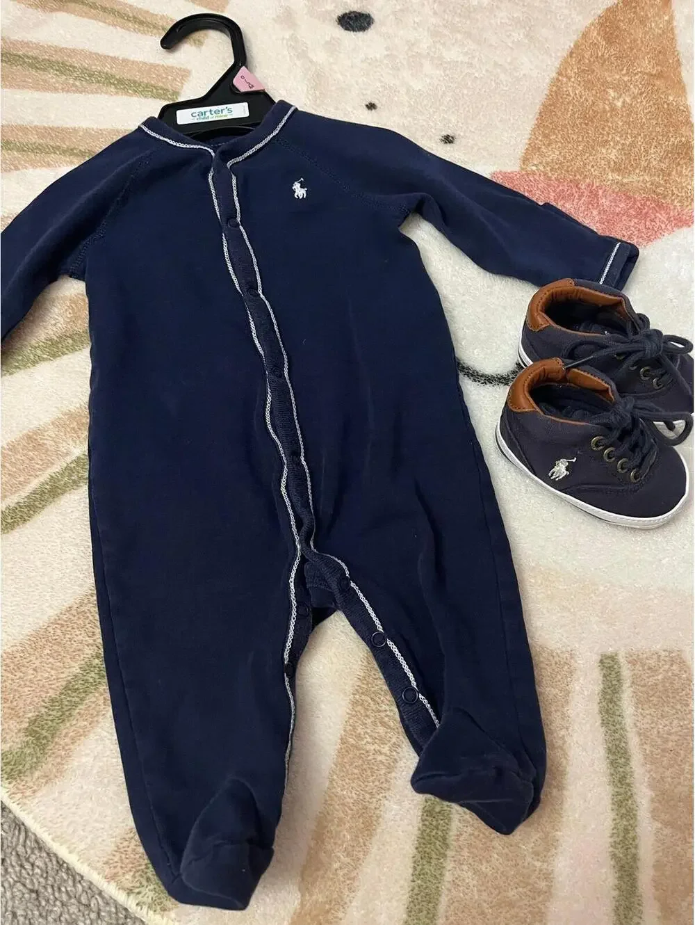Ralph Lauren Polo Set Onesie & Shoes